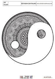 Mandala boyama sayfaları